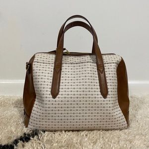 Fossil Hailey Satchel Faux Leather Purse